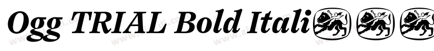 Ogg TRIAL Bold Itali字体转换